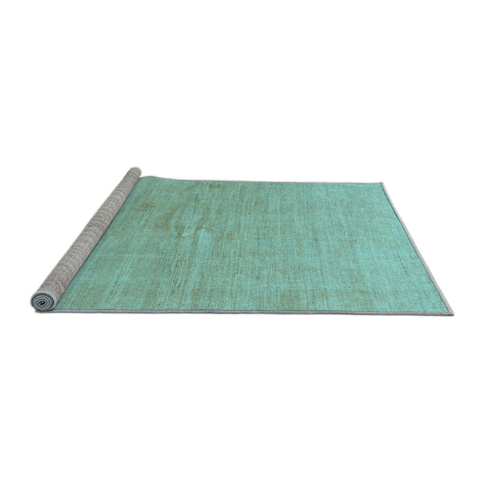 Sideview of Machine Washable Abstract Light Blue Modern Rug, wshabs1518lblu