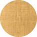 Round Abstract Brown Modern Rug, abs1518brn