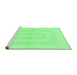 Sideview of Machine Washable Solid Emerald Green Modern Area Rugs, wshabs1519emgrn