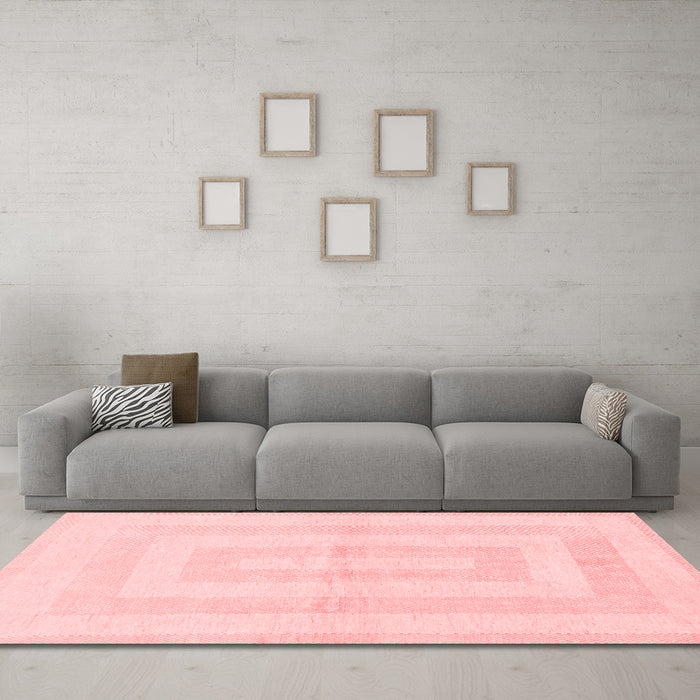 Modern Red Washable Rugs