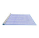 Sideview of Machine Washable Solid Blue Modern Rug, wshabs1519blu