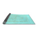 Sideview of Solid Light Blue Modern Rug, abs1519lblu