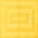 Square Solid Yellow Modern Rug, abs1519yw