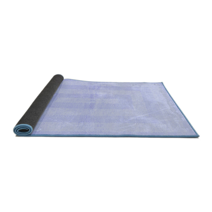 Sideview of Solid Blue Modern Rug, abs1519blu
