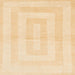 Square Abstract Sun Yellow Solid Rug, abs1519