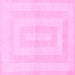 Square Solid Pink Modern Rug, abs1519pnk