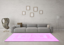 Machine Washable Solid Purple Modern Area Rugs in a Living Room, wshabs1519pur