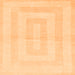 Square Solid Orange Modern Rug, abs1519org