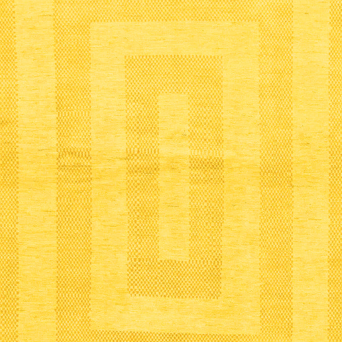 Machine Washable Solid Yellow Modern Rug, wshabs1519yw