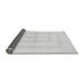 Sideview of Solid Gray Modern Rug, abs1519gry