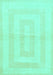 Solid Turquoise Modern Rug, abs1519turq