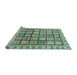 Sideview of Machine Washable Abstract Light Blue Modern Rug, wshabs151lblu