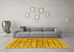 Machine Washable Abstract Yellow Modern Rug in a Living Room, wshabs151yw