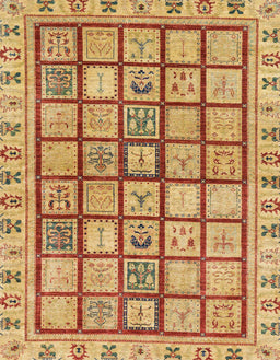 Abstract Red Modern Rug, abs151