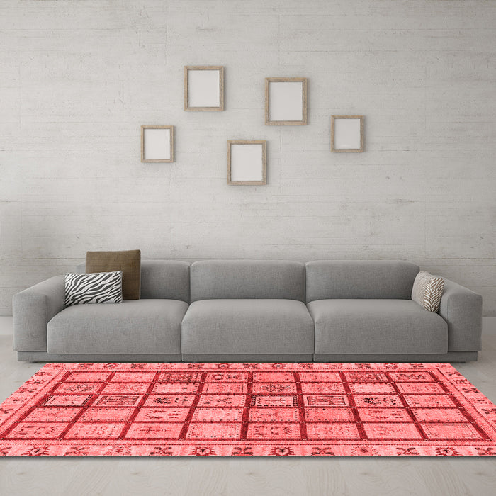 Modern Red Washable Rugs