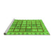 Sideview of Machine Washable Abstract Green Modern Area Rugs, wshabs151grn