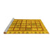 Sideview of Machine Washable Abstract Yellow Modern Rug, wshabs151yw