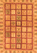 Machine Washable Abstract Orange Modern Area Rugs, wshabs151org