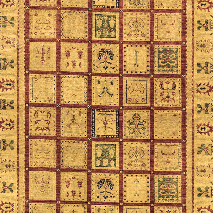 Machine Washable Abstract Brown Modern Rug, wshabs151brn