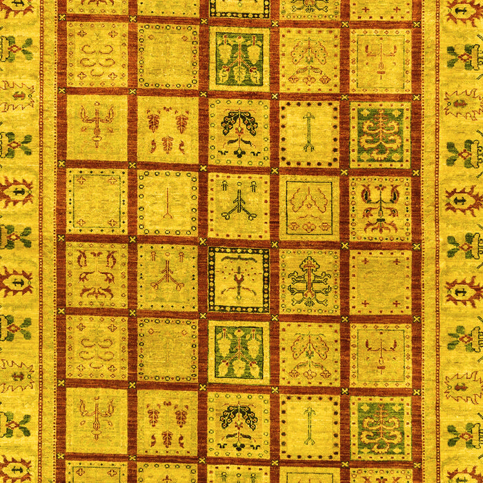 Machine Washable Abstract Yellow Modern Rug, wshabs151yw