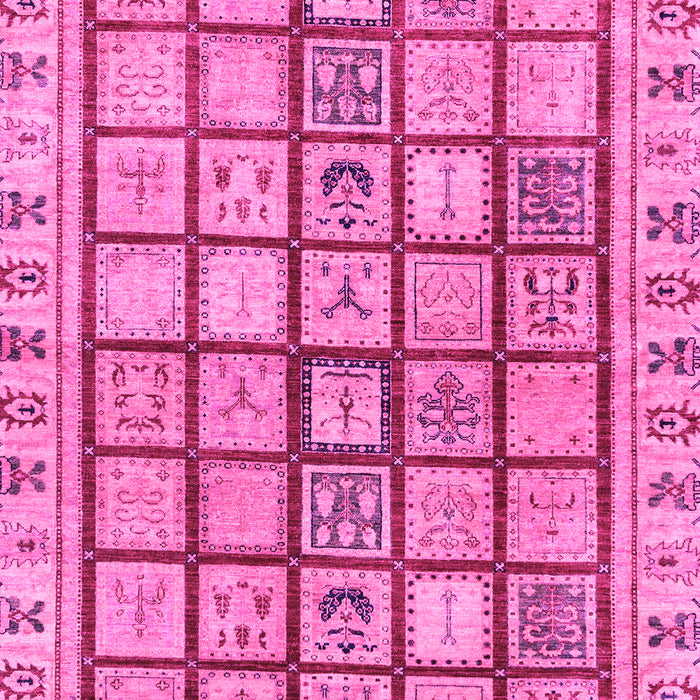 Machine Washable Abstract Pink Modern Rug, wshabs151pnk