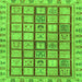 Square Abstract Green Modern Rug, abs151grn