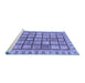 Sideview of Machine Washable Abstract Blue Modern Rug, wshabs151blu