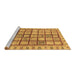 Sideview of Machine Washable Abstract Brown Modern Rug, wshabs151brn