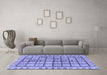 Machine Washable Abstract Blue Modern Rug in a Living Room, wshabs151blu