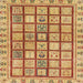 Square Machine Washable Abstract Red Rug, wshabs151