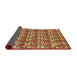 Sideview of Abstract Fire Brick Red Modern Rug, abs152