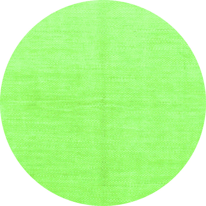 Round Solid Green Modern Rug, abs1520grn