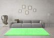 Machine Washable Solid Emerald Green Modern Area Rugs in a Living Room,, wshabs1520emgrn