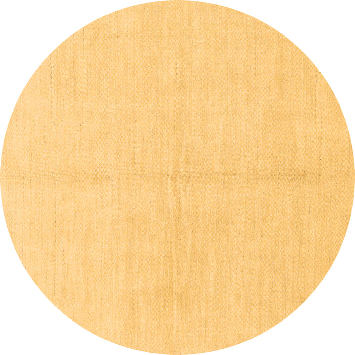 Round Machine Washable Solid Brown Modern Rug, wshabs1520brn