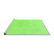 Sideview of Machine Washable Solid Green Modern Area Rugs, wshabs1520grn