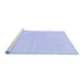 Sideview of Machine Washable Solid Blue Modern Rug, wshabs1520blu