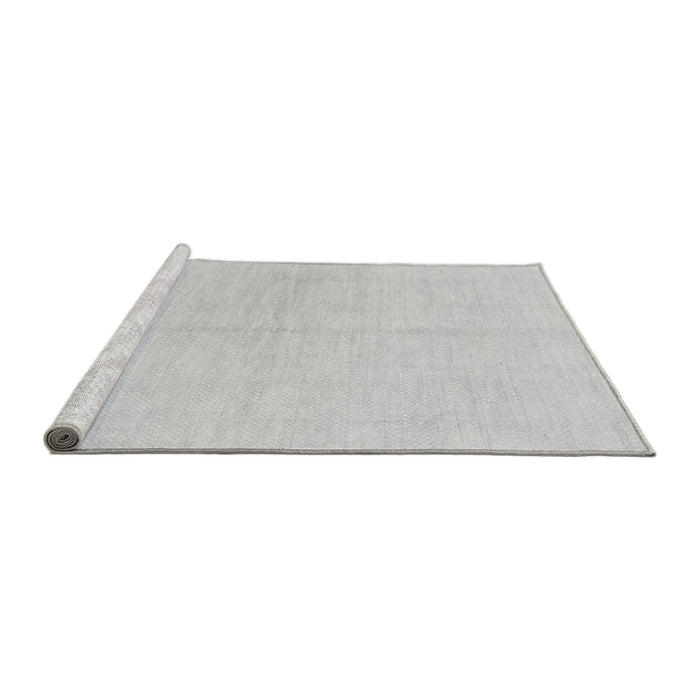 Sideview of Machine Washable Solid Gray Modern Rug, wshabs1520gry