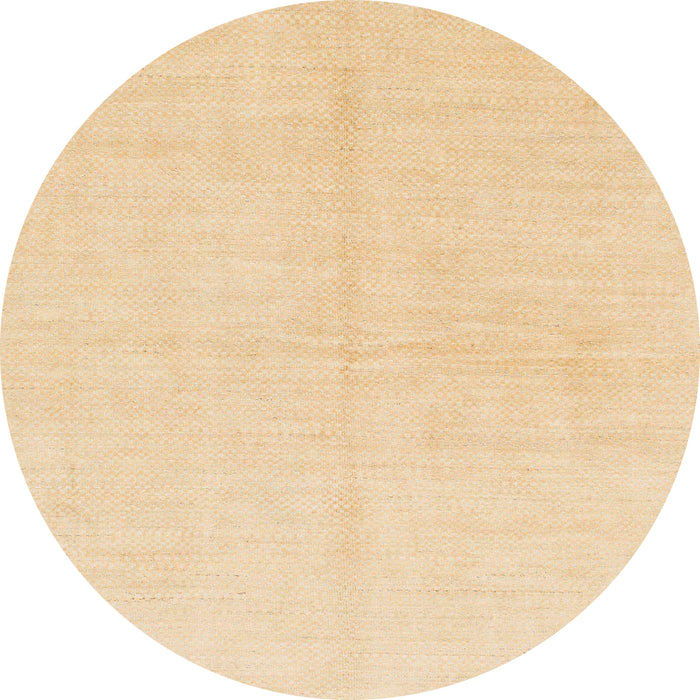 Round Machine Washable Abstract Brown Gold Rug, wshabs1520