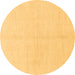 Round Solid Brown Modern Rug, abs1520brn