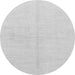 Round Solid Gray Modern Rug, abs1520gry