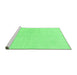 Sideview of Machine Washable Solid Emerald Green Modern Area Rugs, wshabs1520emgrn