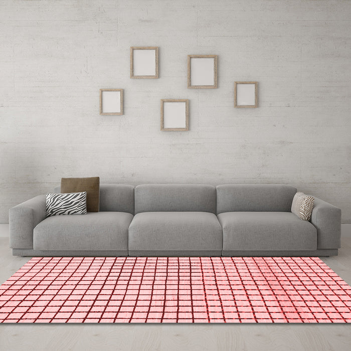 Modern Red Washable Rugs