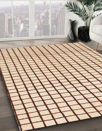 Abstract Rust Pink Solid Rug, abs1521