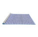 Sideview of Machine Washable Solid Blue Modern Rug, wshabs1521blu