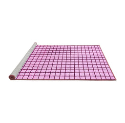 Sideview of Machine Washable Solid Pink Modern Rug, wshabs1521pnk