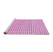 Sideview of Machine Washable Solid Pink Modern Rug, wshabs1521pnk