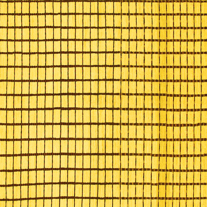 Square Solid Yellow Modern Rug, abs1521yw