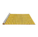 Sideview of Machine Washable Solid Yellow Modern Rug, wshabs1521yw