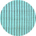 Round Machine Washable Solid Light Blue Modern Rug, wshabs1521lblu