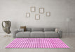 Machine Washable Solid Pink Modern Rug in a Living Room, wshabs1521pnk